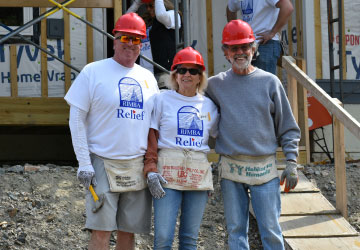 Group shot of employees at work site